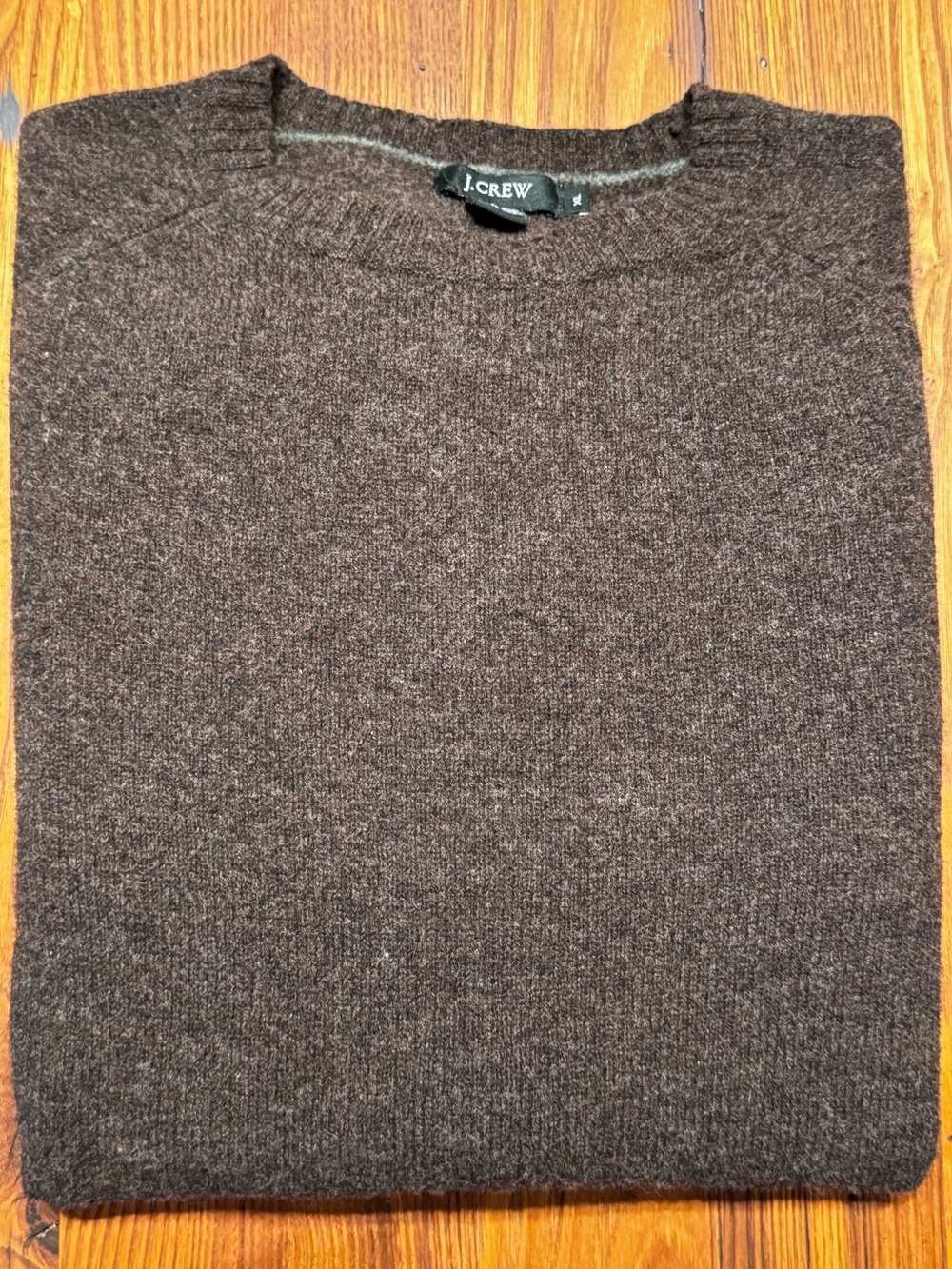 J. Crew Lambswool Crewneck Sweater – Brown, XL – Very Good